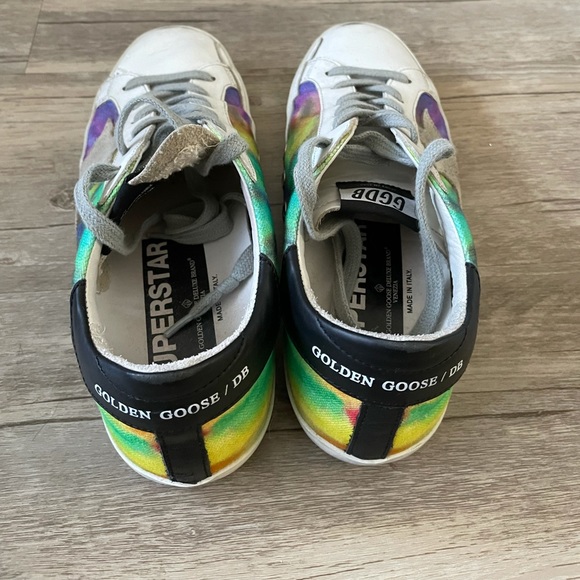 GOLDEN GOOSE SUPERSTAR SNEAKERS TIE DYE Worn 2x EUC - Picture 10 of 13